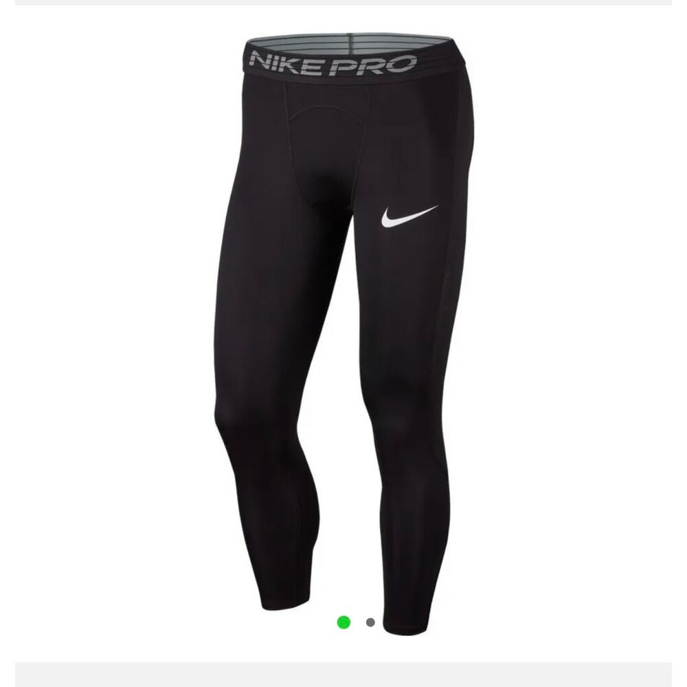 NEW! NIKE PRO MENS TIGHTS COMPRESSION - BLACK/WHITE, Size L-TALL